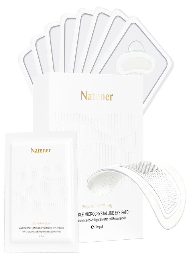 Natener 8 pairs PDRN Micro Eye Patches, Under Eye Patches for Puffy eyes, Dark Circles & Wrinkle | Hyaluronic Acid, Kojic Acid, Collagen, Peptides, Vitamin C, Niacinamide - Korean Popular Eye Care - Image 1